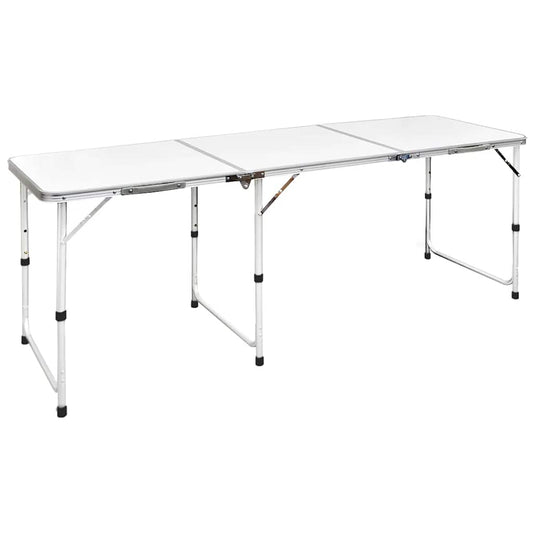 Campingtafel inklapbaar en verstelbaar in hoogte aluminium 180 x 60 cm is nu te koop bij PeponiXL, paradijselijk wonen!