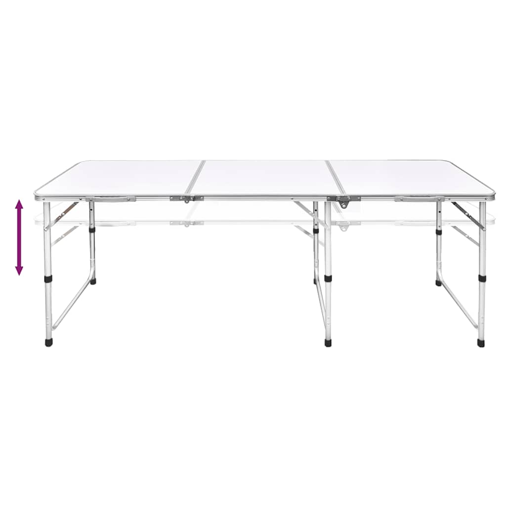 Campingtafel inklapbaar en verstelbaar in hoogte aluminium 180 x 60 cm is nu te koop bij PeponiXL, paradijselijk wonen!