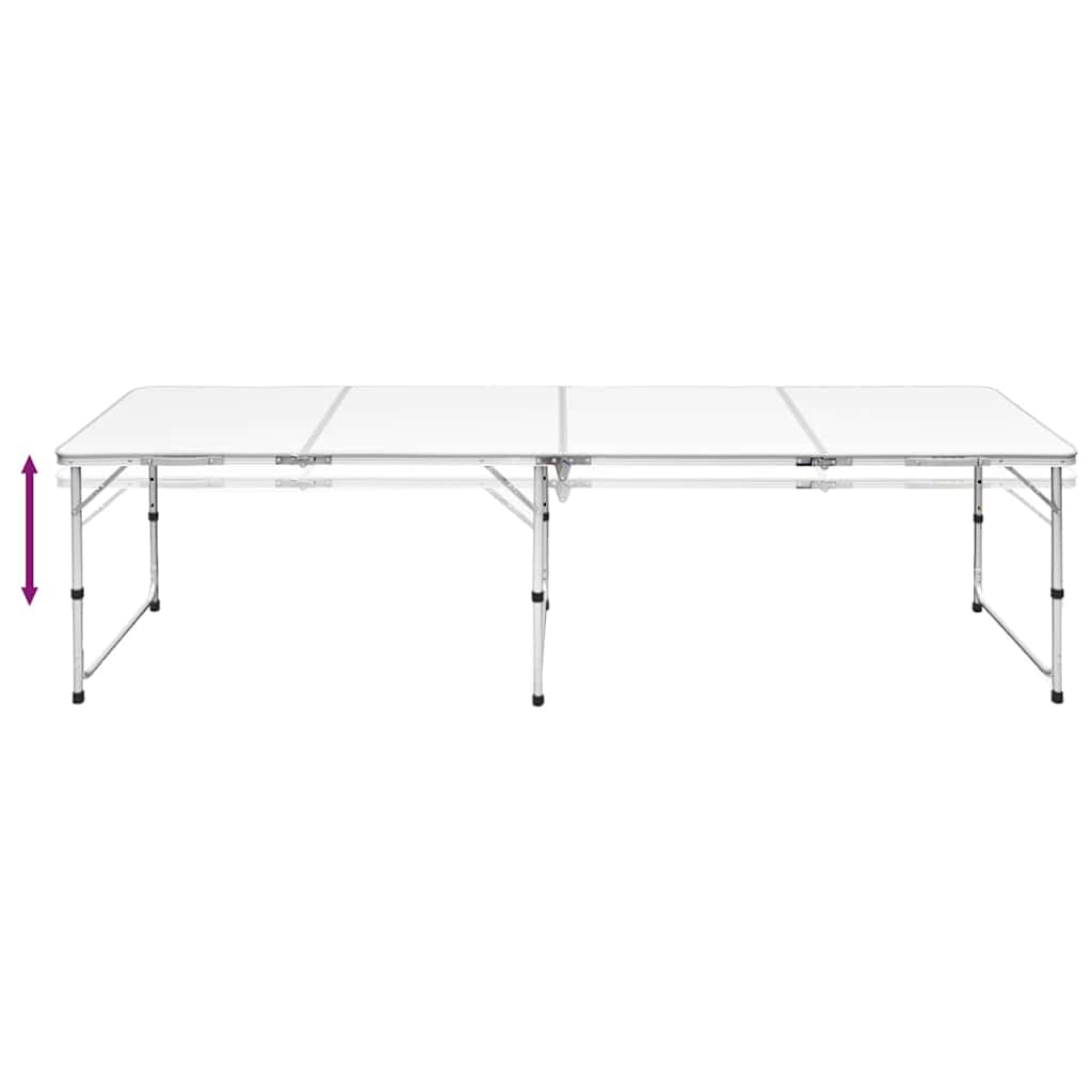 Campingtafel inklapbaar en verstelbaar 240x60 cm aluminium is nu te koop bij PeponiXL, paradijselijk wonen!