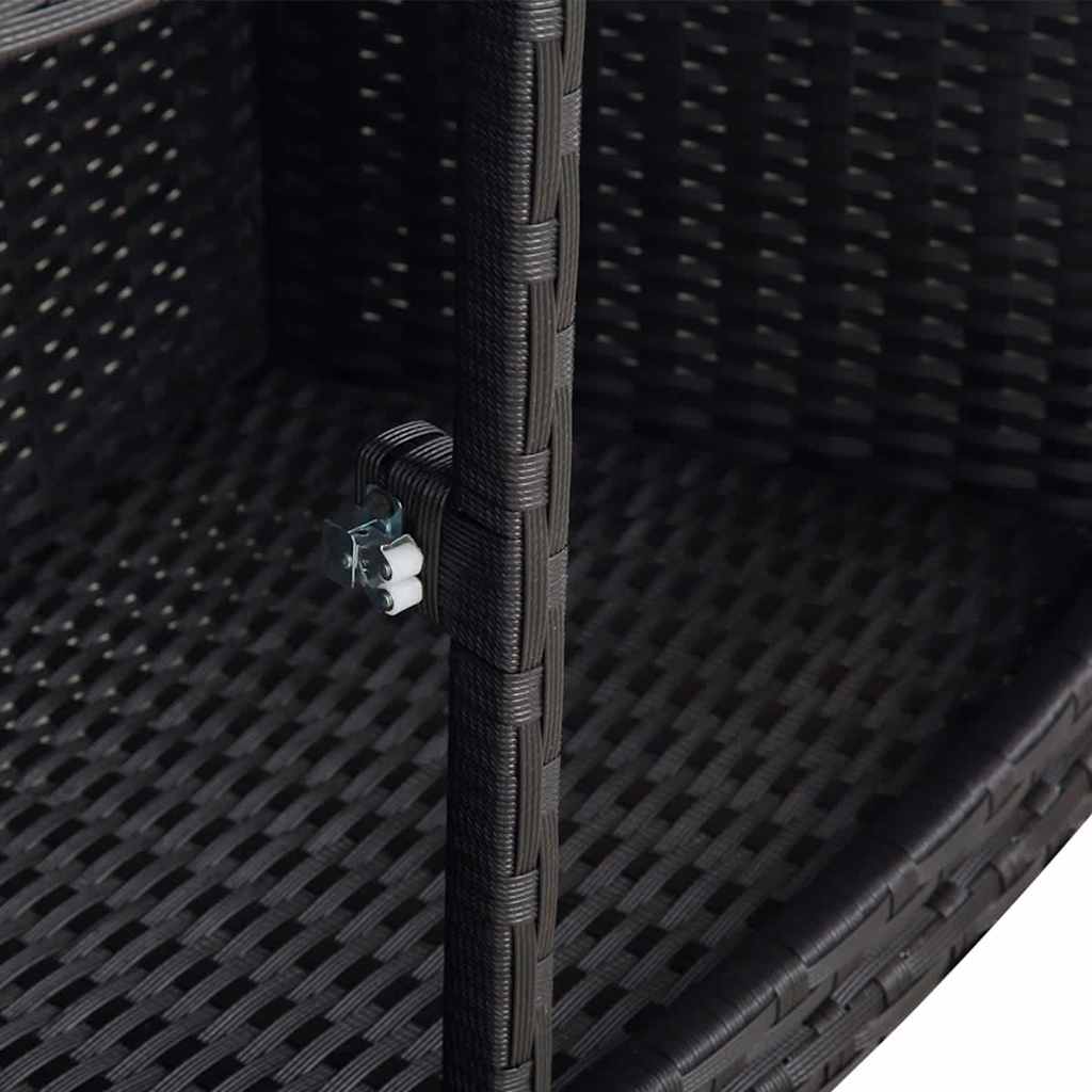 Hottub-ombouw poly rattan zwart is nu te koop bij PeponiXL, paradijselijk wonen!