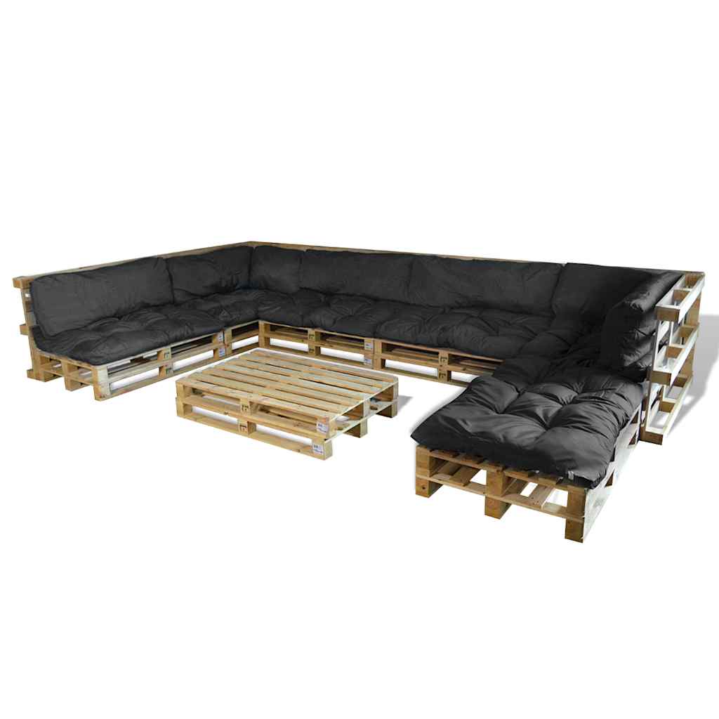 Pallet Sofa Kussen 13 pcs Grijs 120 x 80 x 10 cm Stof is nu te koop bij PeponiXL, paradijselijk wonen!
