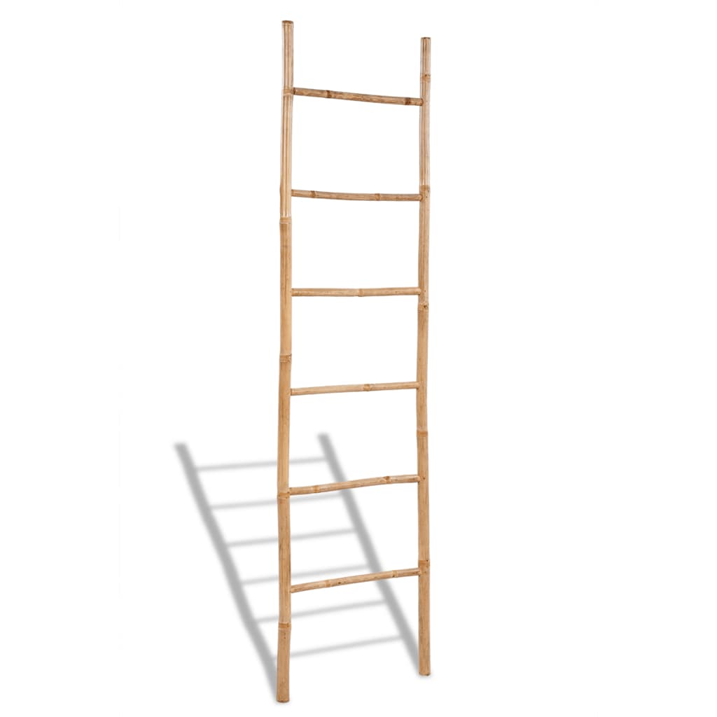 Handdoekenladder met 6 sporten bamboe is nu te koop bij PeponiXL, paradijselijk wonen!