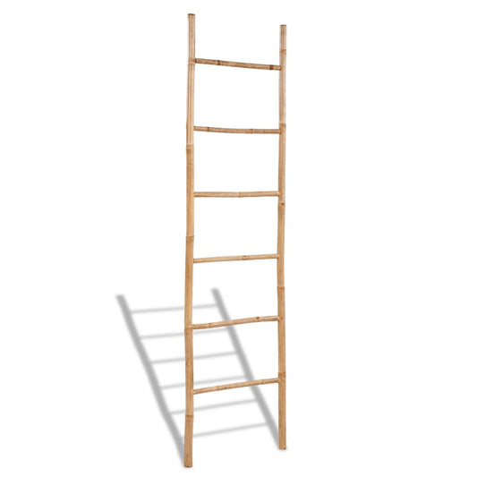 Handdoekenladder met 6 sporten bamboe is nu te koop bij PeponiXL, paradijselijk wonen!
