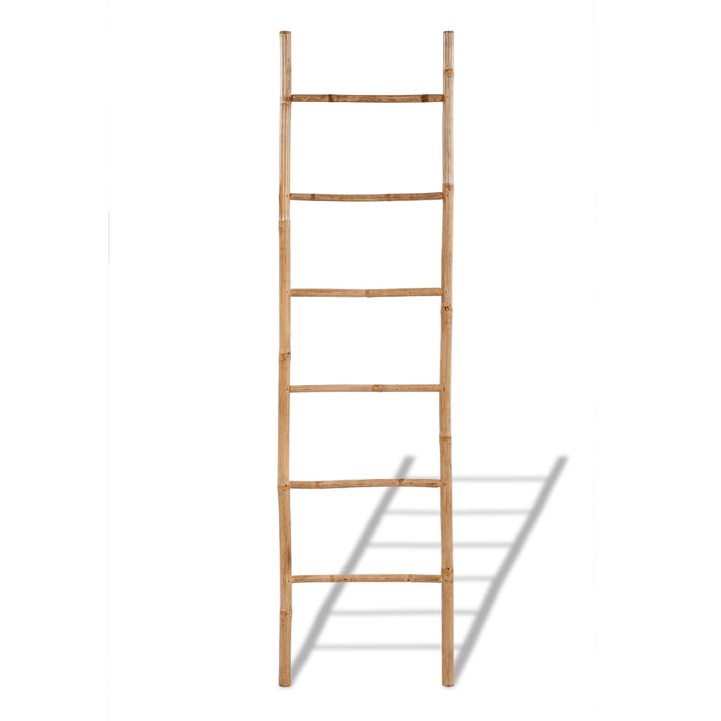 Handdoekenladder met 6 sporten bamboe is nu te koop bij PeponiXL, paradijselijk wonen!