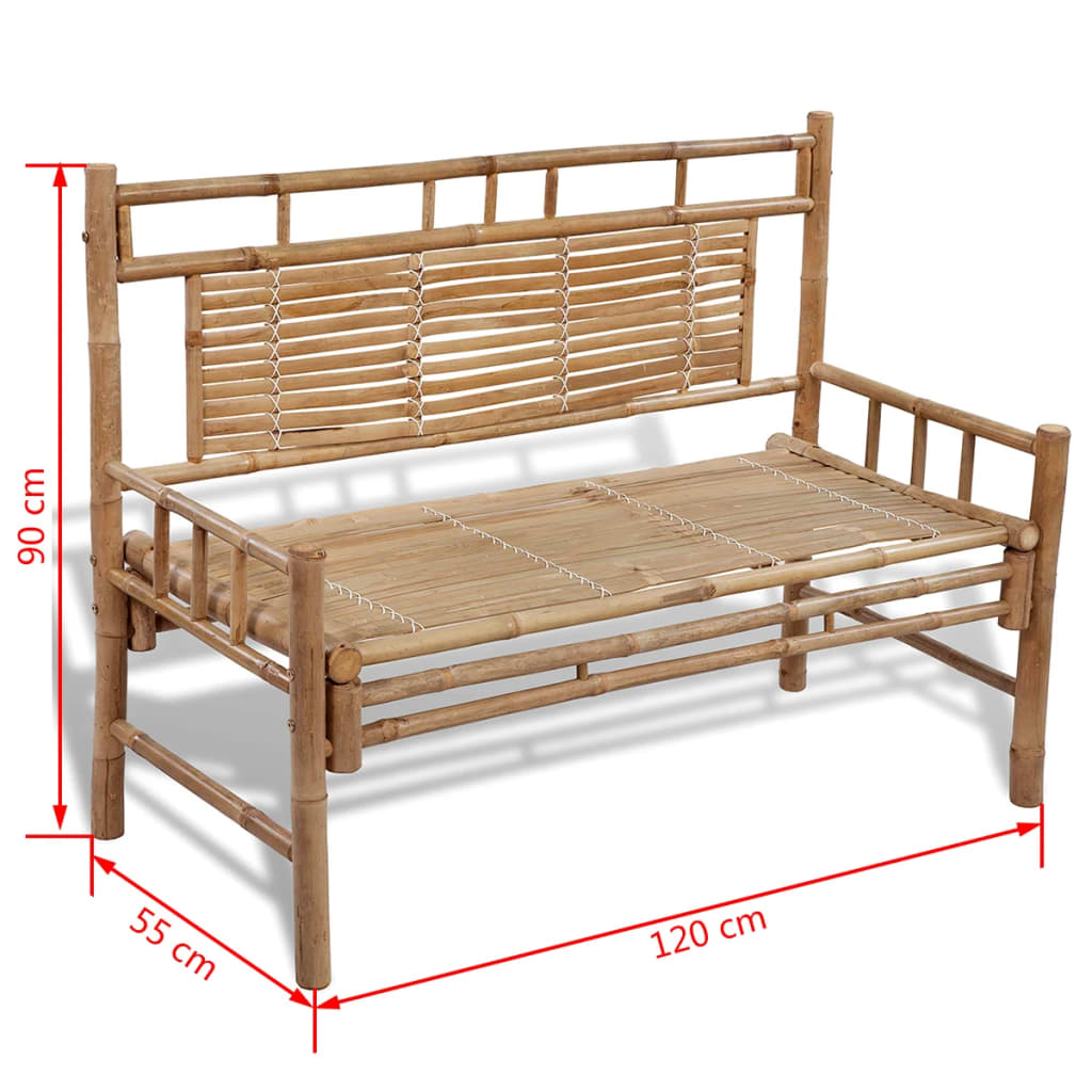 Tuinbank 120 cm bamboe is nu te koop bij PeponiXL, paradijselijk wonen!