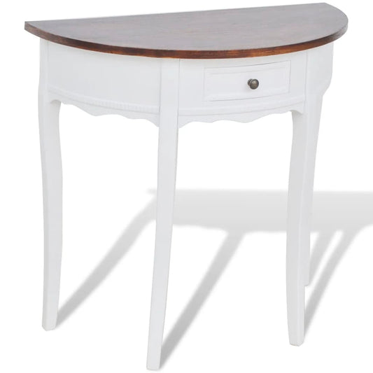 Wandtafel met lade halfrond bruin is nu te koop bij PeponiXL, paradijselijk wonen!