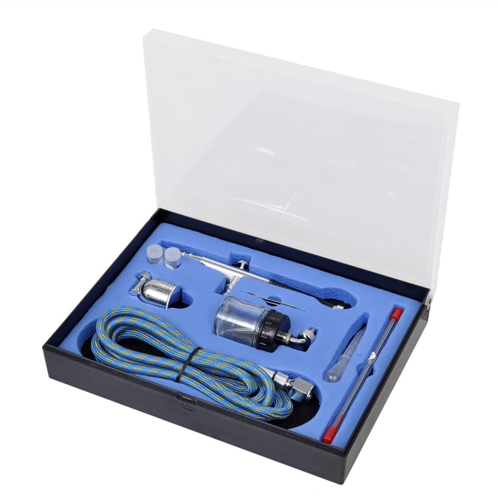 Airbrush set met glazen beker 0,2 / 0,3 / 0,5 mm mondstukken is nu te koop bij PeponiXL, paradijselijk wonen!