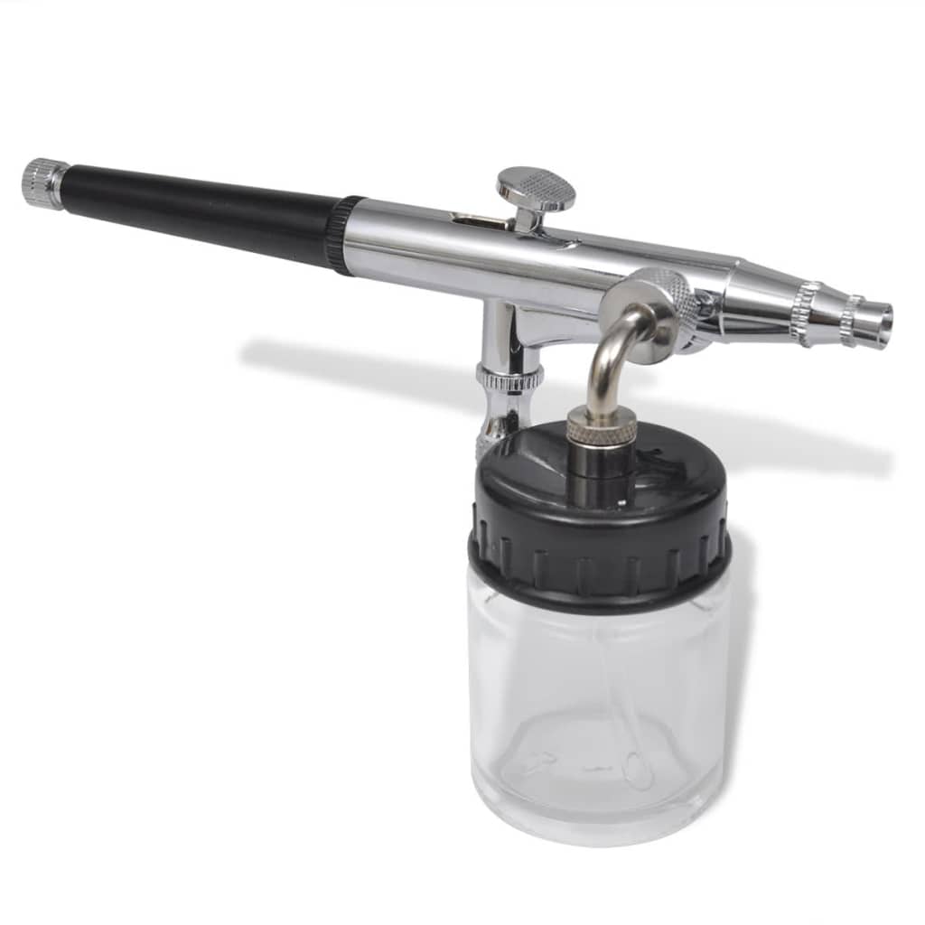 Airbrush set met glazen beker 0,2 / 0,3 / 0,5 mm mondstukken is nu te koop bij PeponiXL, paradijselijk wonen!