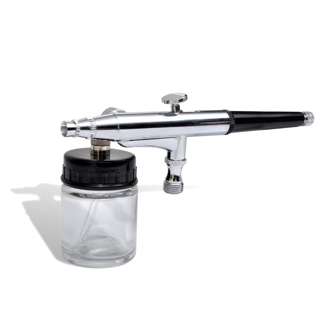 Airbrush set met glazen beker 0,2 / 0,3 / 0,5 mm mondstukken is nu te koop bij PeponiXL, paradijselijk wonen!
