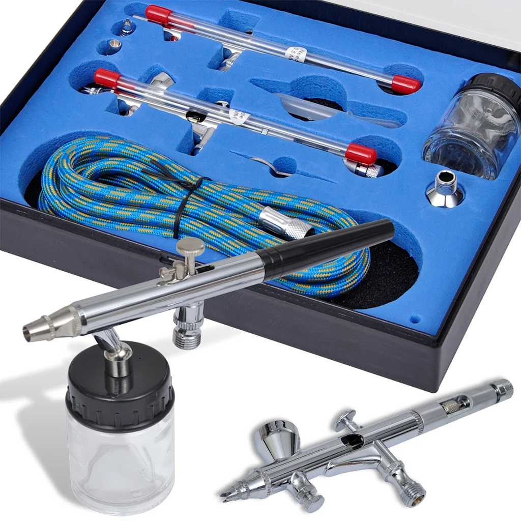 Airbrush set met 2 pistolen is nu te koop bij PeponiXL, paradijselijk wonen!