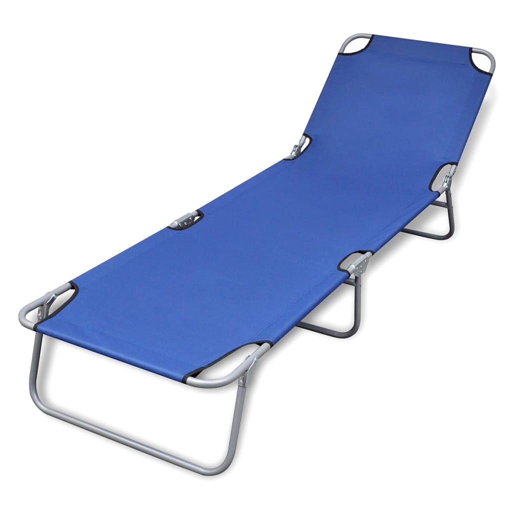 Ligbed inklapbaar gepoedercoat staal blauw is nu te koop bij PeponiXL, paradijselijk wonen!