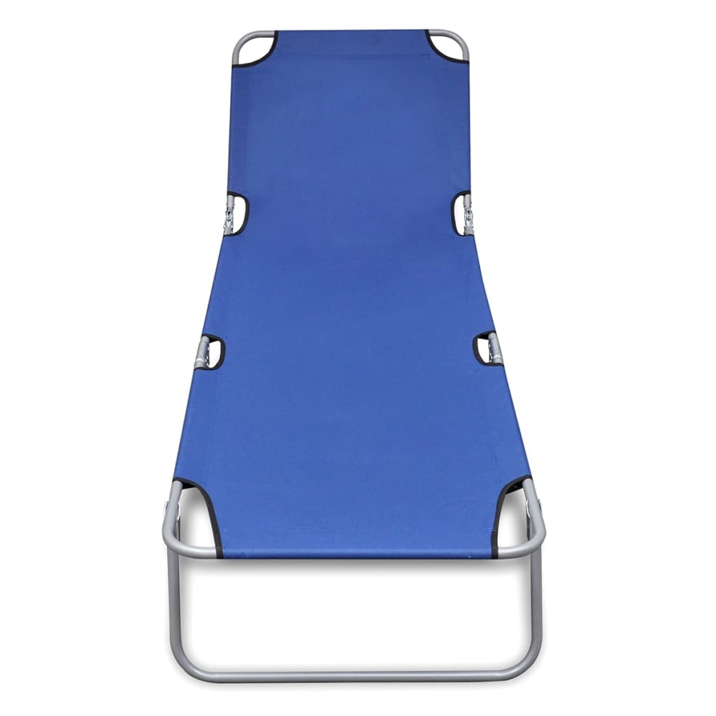 Ligbed inklapbaar gepoedercoat staal blauw is nu te koop bij PeponiXL, paradijselijk wonen!