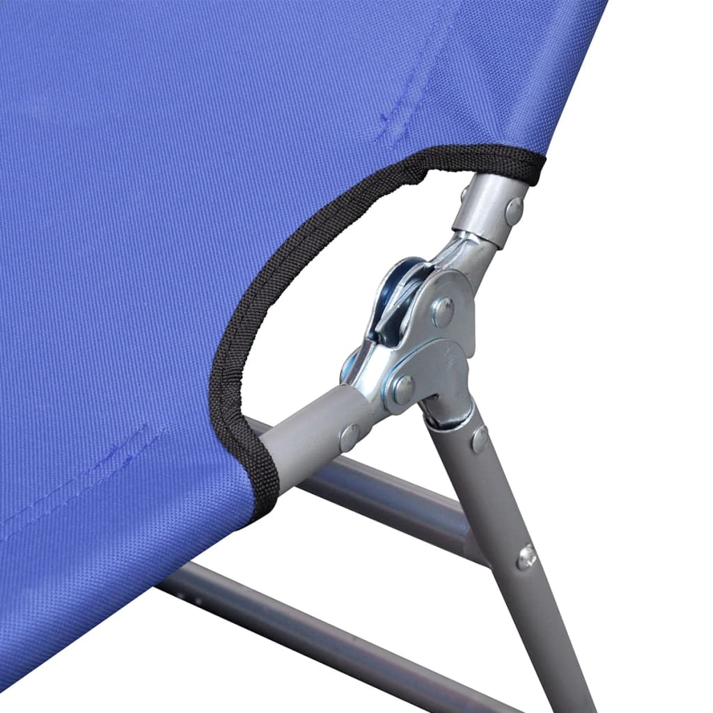Ligbed inklapbaar gepoedercoat staal blauw is nu te koop bij PeponiXL, paradijselijk wonen!