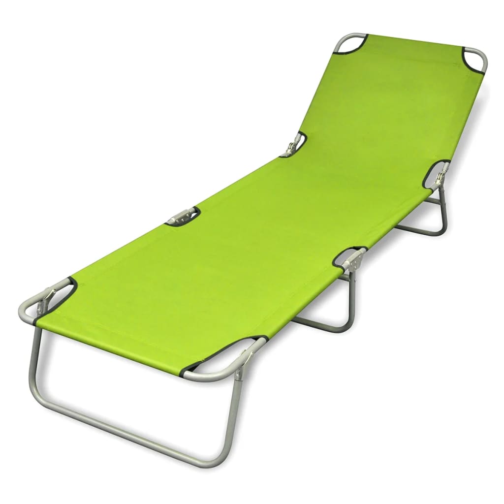 Ligbed inklapbaar gepoedercoat staal appeltjesgroen is nu te koop bij PeponiXL, paradijselijk wonen!