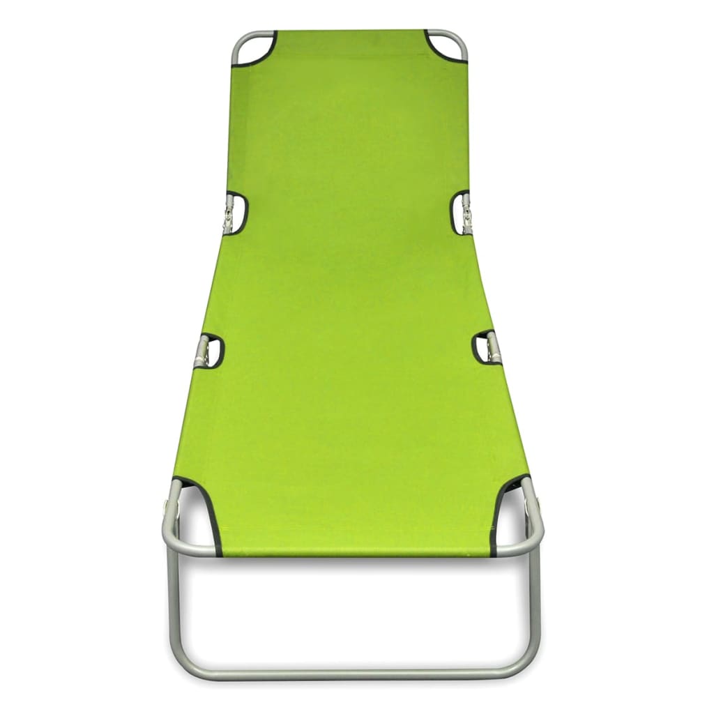 Ligbed inklapbaar gepoedercoat staal appeltjesgroen is nu te koop bij PeponiXL, paradijselijk wonen!