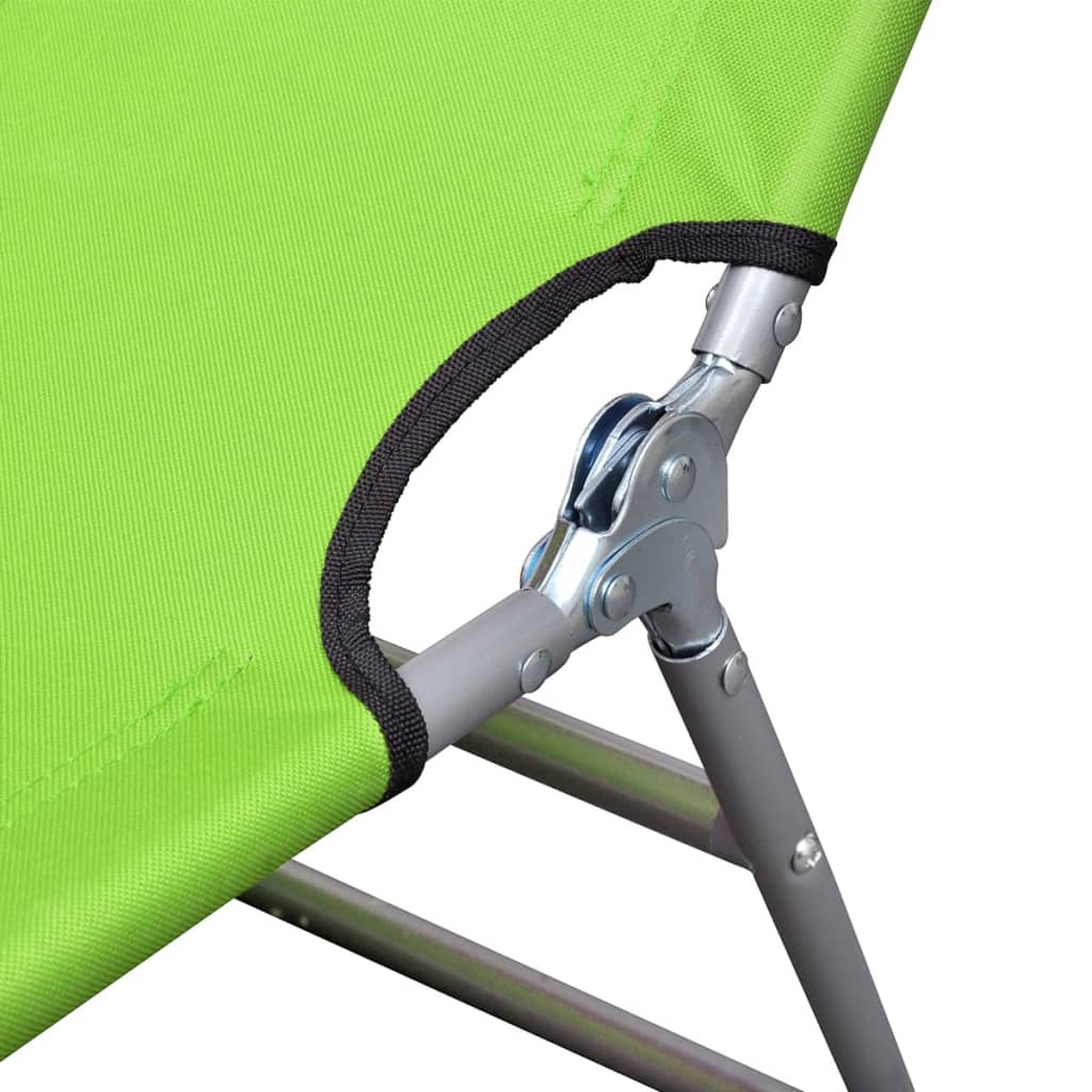 Ligbed inklapbaar met hoofdkussen gepoedercoat staal groen is nu te koop bij PeponiXL, paradijselijk wonen!