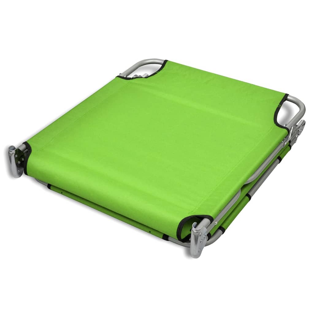 Ligbed inklapbaar met hoofdkussen gepoedercoat staal groen is nu te koop bij PeponiXL, paradijselijk wonen!