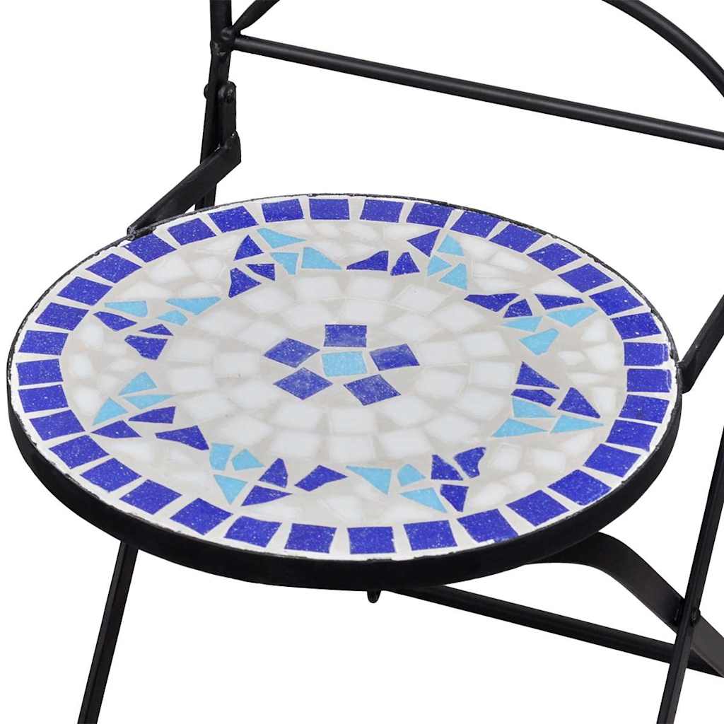 Bistrostoelen inklapbaar 2 st keramiek blauw en wit is nu te koop bij PeponiXL, paradijselijk wonen!