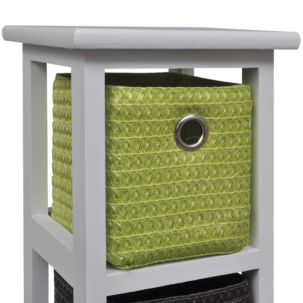 Opbergkast met meerkleurige manden paulowniahout is nu te koop bij PeponiXL, paradijselijk wonen!