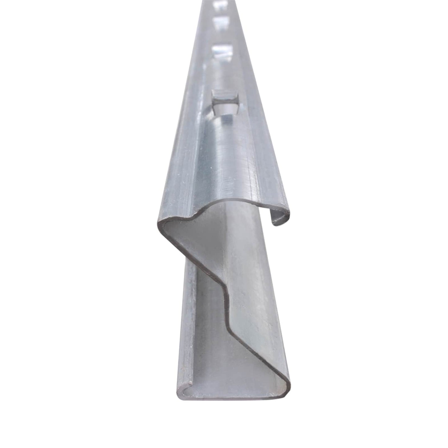 Afrasteringspaal 10 pcs Zilver 200 cm Staal is nu te koop bij PeponiXL, paradijselijk wonen!