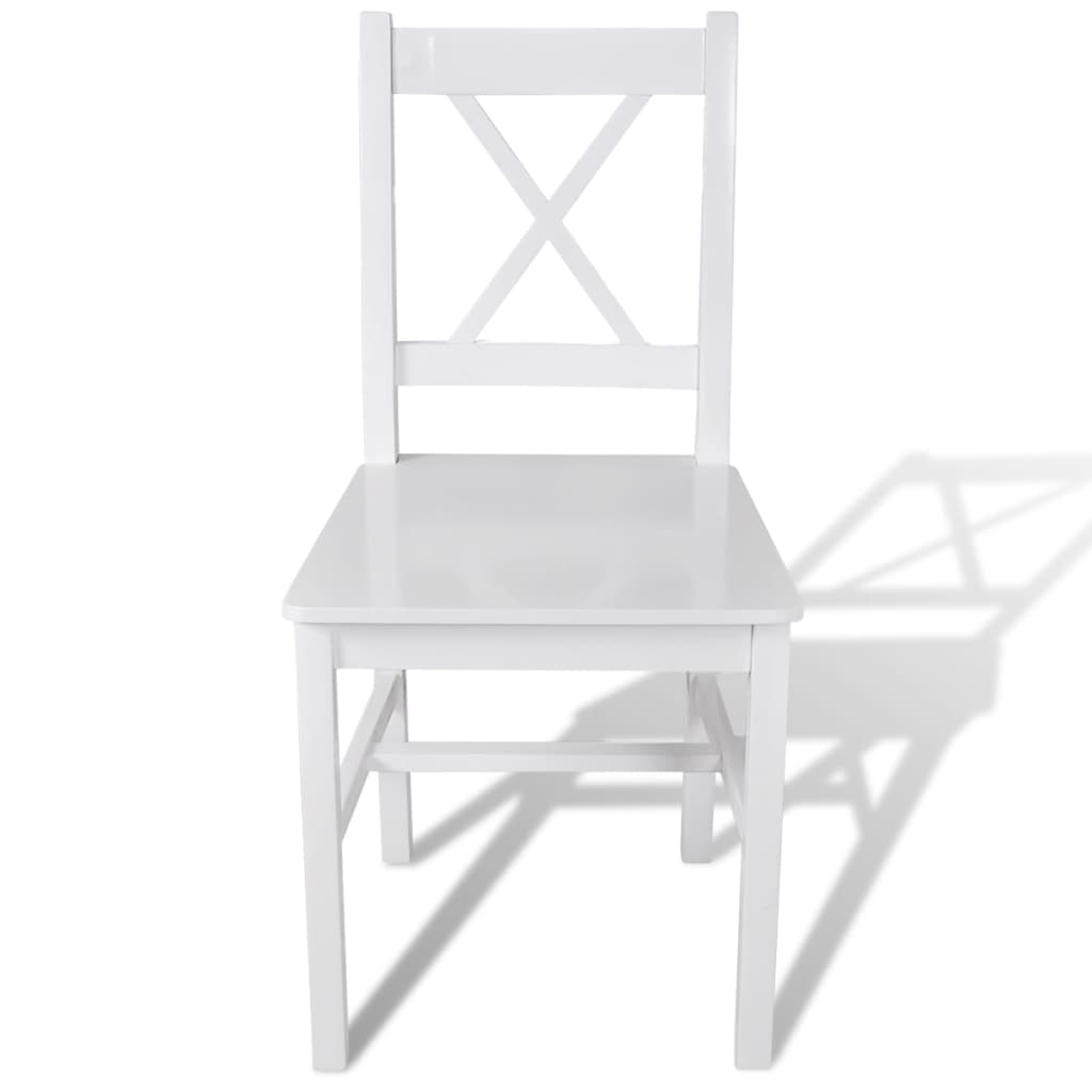 Eetkamerstoelen 6 st grenenhout wit is nu te koop bij PeponiXL, paradijselijk wonen!