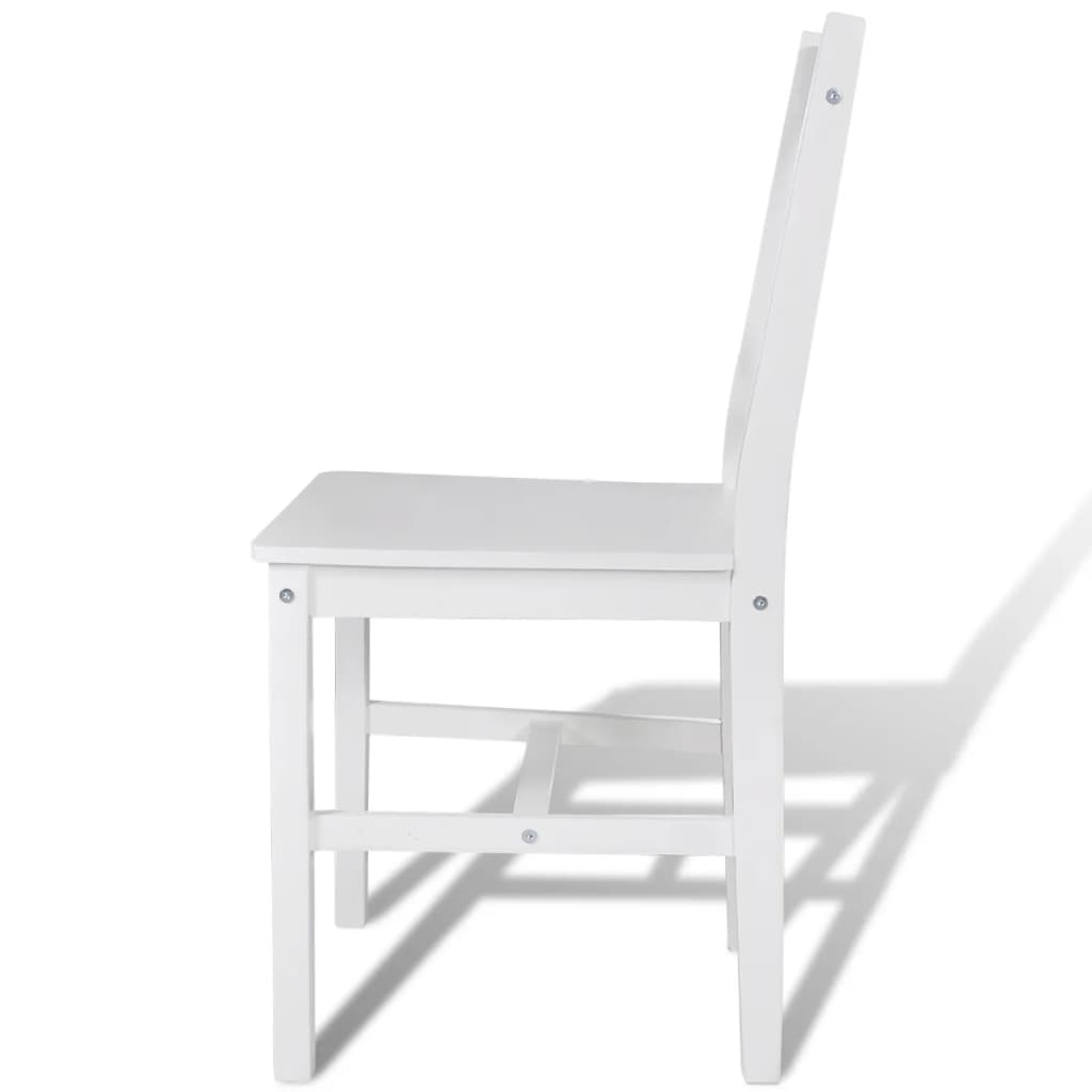 Eetkamerstoelen 6 st grenenhout wit is nu te koop bij PeponiXL, paradijselijk wonen!