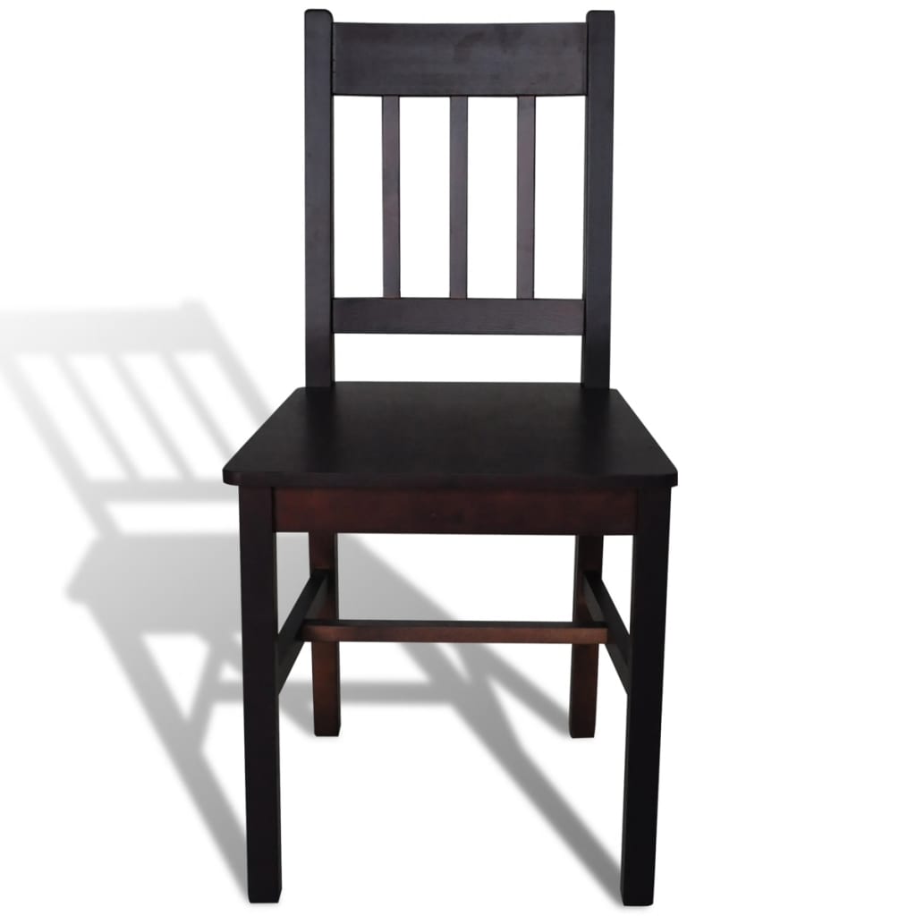 Eetkamerstoelen 6 st grenenhout donkerbruin is nu te koop bij PeponiXL, paradijselijk wonen!