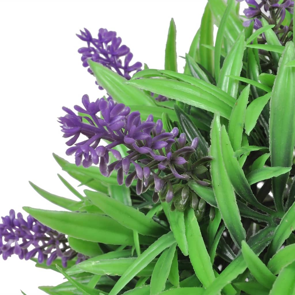 2-delige Kunstbuxussenset bolvormig met lavendel 28 cm is nu te koop bij PeponiXL, paradijselijk wonen!