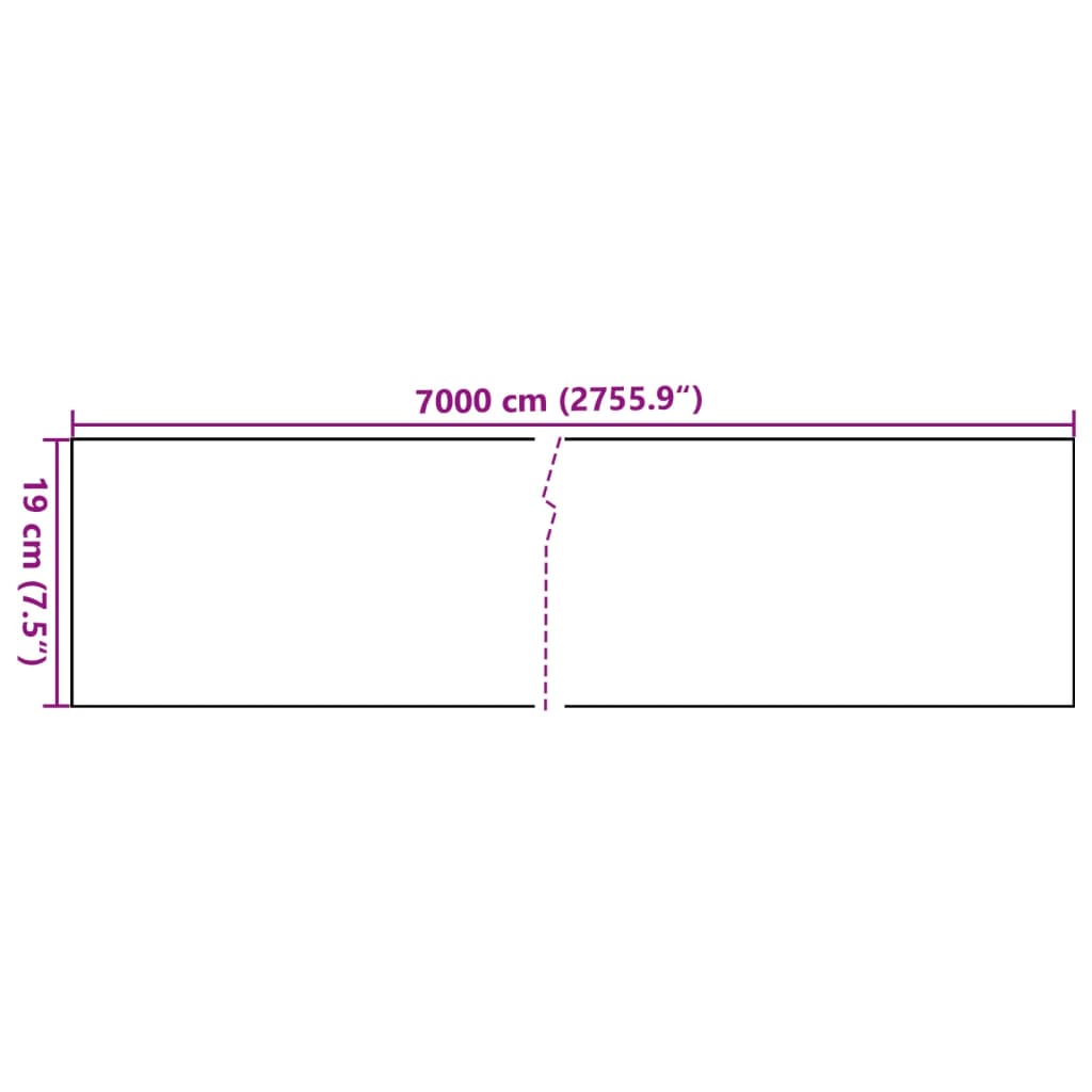 Tuinscherm 70x0,19 m PVC donkergrijs is nu te koop bij PeponiXL, paradijselijk wonen!