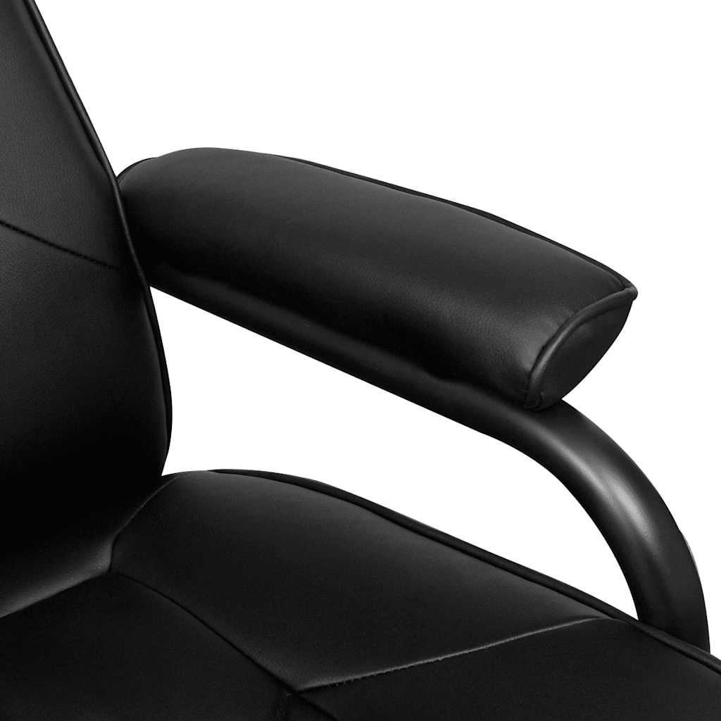 Tv-fauteuil met voetenbankje kunstleer zwart is nu te koop bij PeponiXL, paradijselijk wonen!