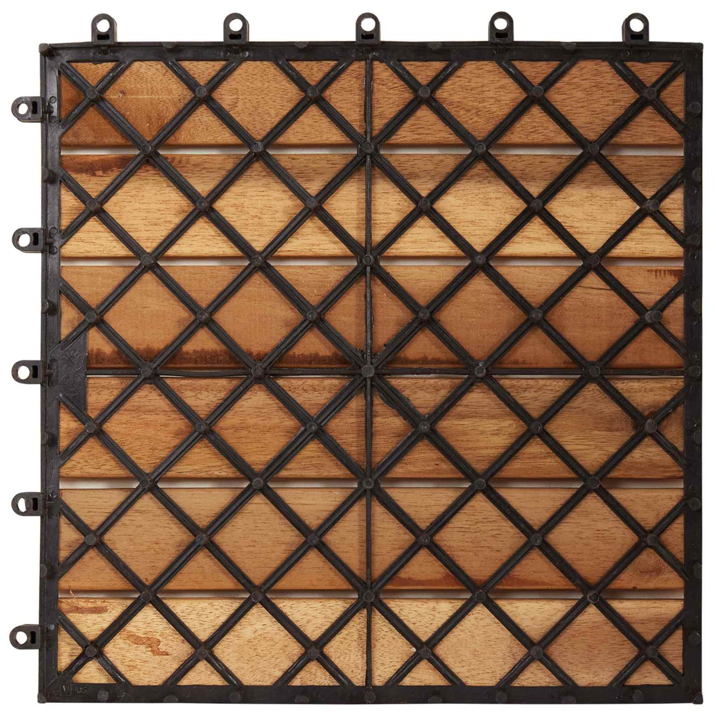 Terras Tegel 10 pcs Bruin 30 x 30 cm Acacia Hardhout is nu te koop bij PeponiXL, paradijselijk wonen!