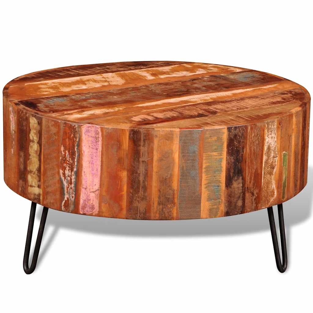 Salontafel rond massief gerecycled hout is nu te koop bij PeponiXL, paradijselijk wonen!