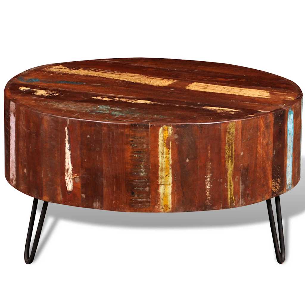 Salontafel rond massief gerecycled hout is nu te koop bij PeponiXL, paradijselijk wonen!