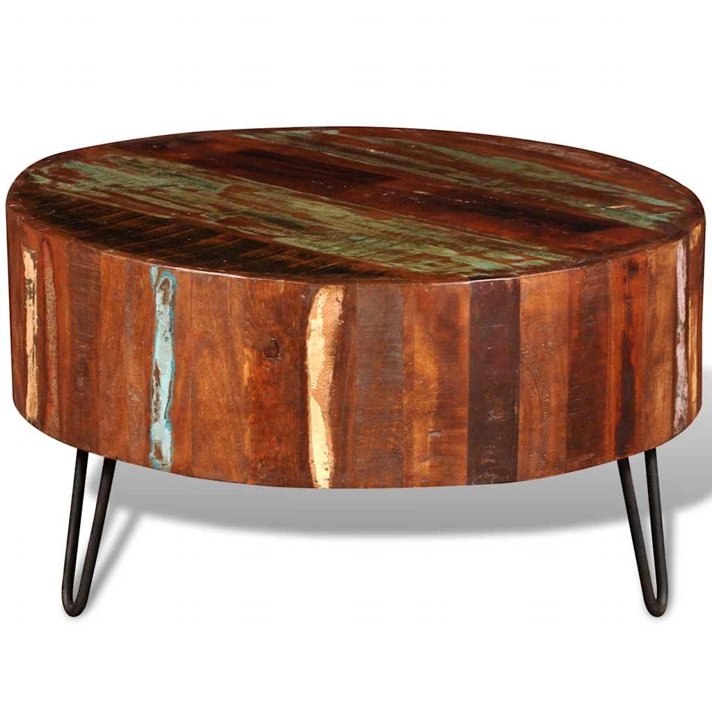 Salontafel rond massief gerecycled hout is nu te koop bij PeponiXL, paradijselijk wonen!