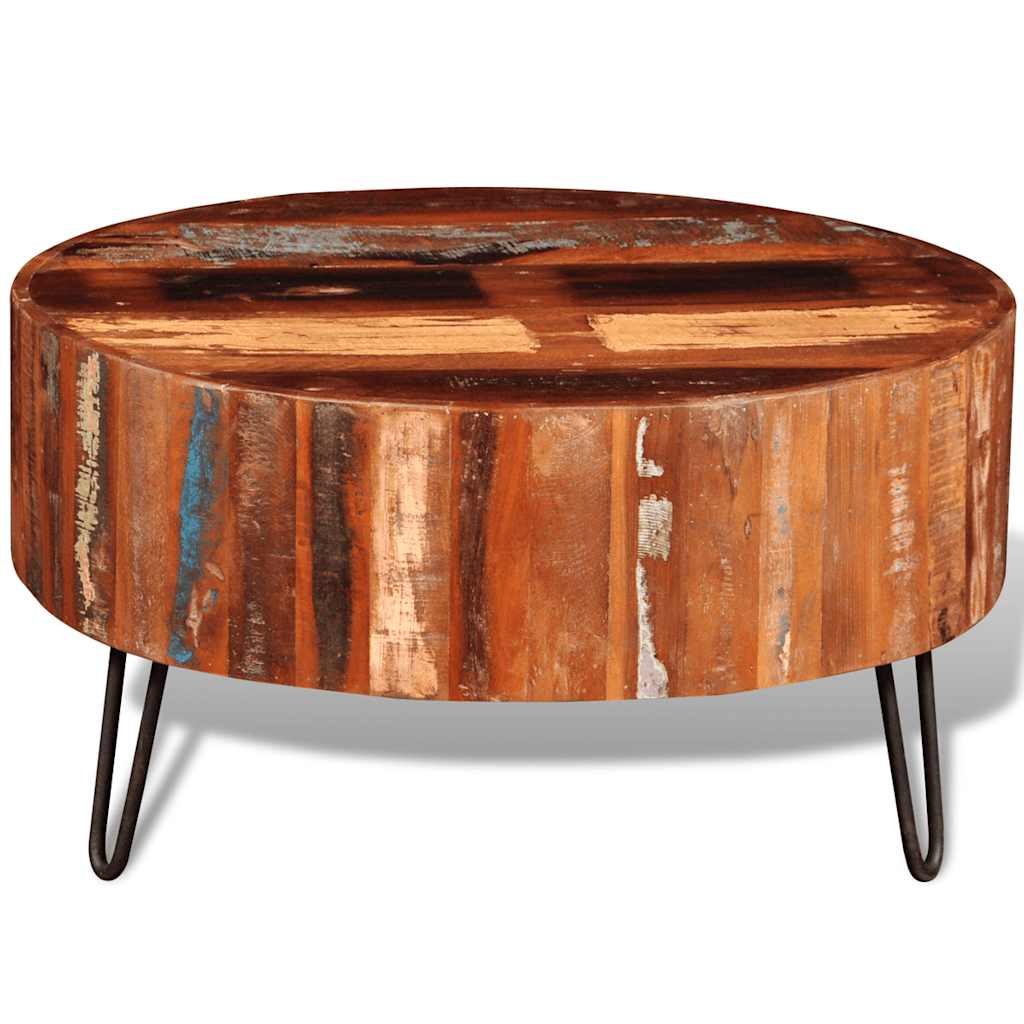 Salontafel rond massief gerecycled hout is nu te koop bij PeponiXL, paradijselijk wonen!