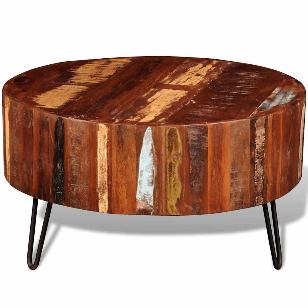 Salontafel rond massief gerecycled hout is nu te koop bij PeponiXL, paradijselijk wonen!