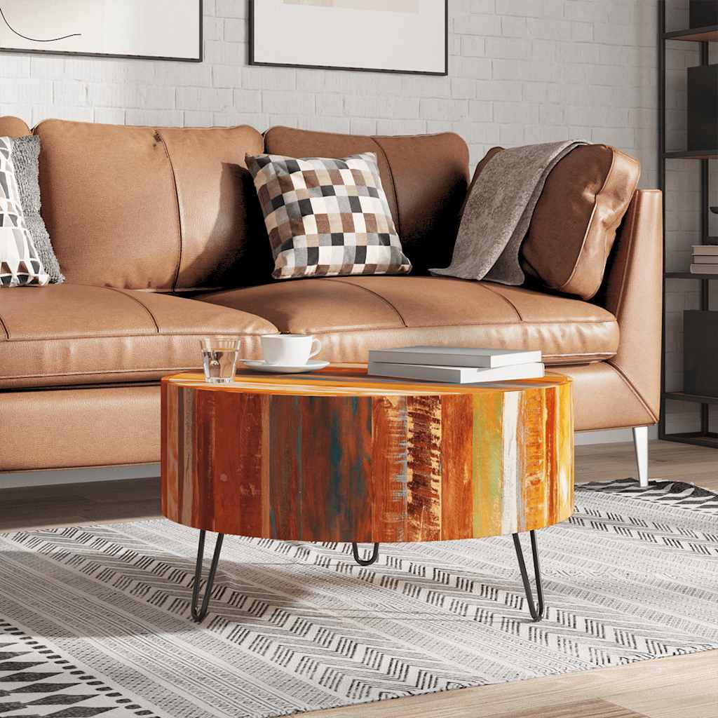 Salontafel rond massief gerecycled hout is nu te koop bij PeponiXL, paradijselijk wonen!