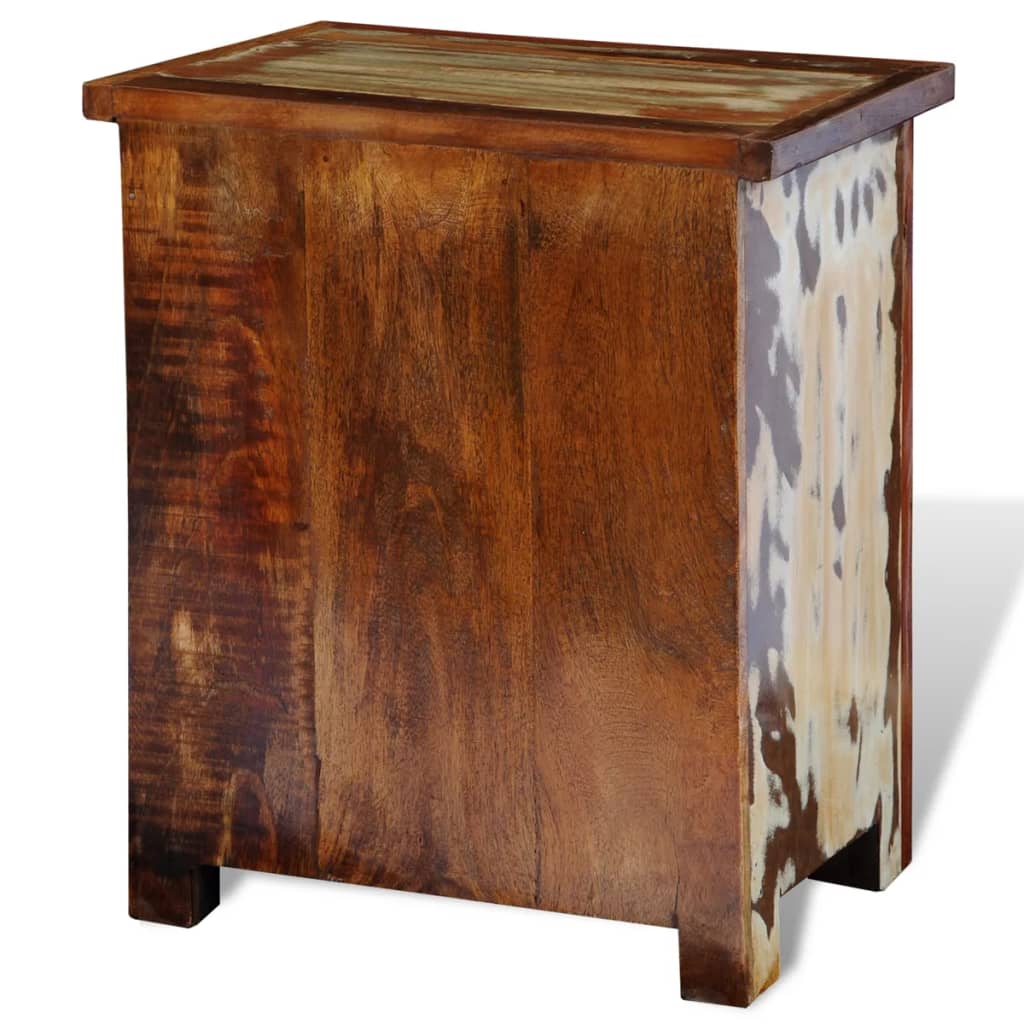 Nachtkastje met 2 lades massief gerecycled hout is nu te koop bij PeponiXL, paradijselijk wonen!