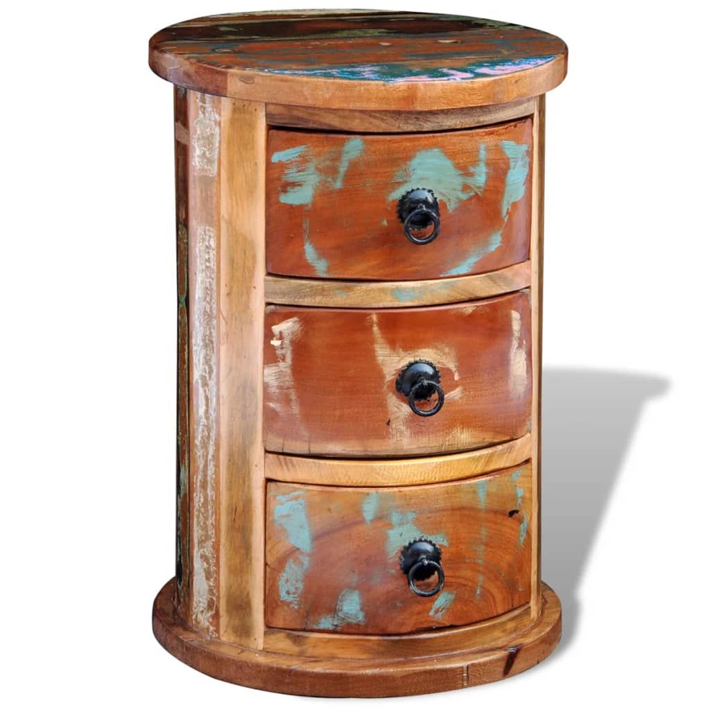 Kast met 3 lades massief gerecycled hout is nu te koop bij PeponiXL, paradijselijk wonen!