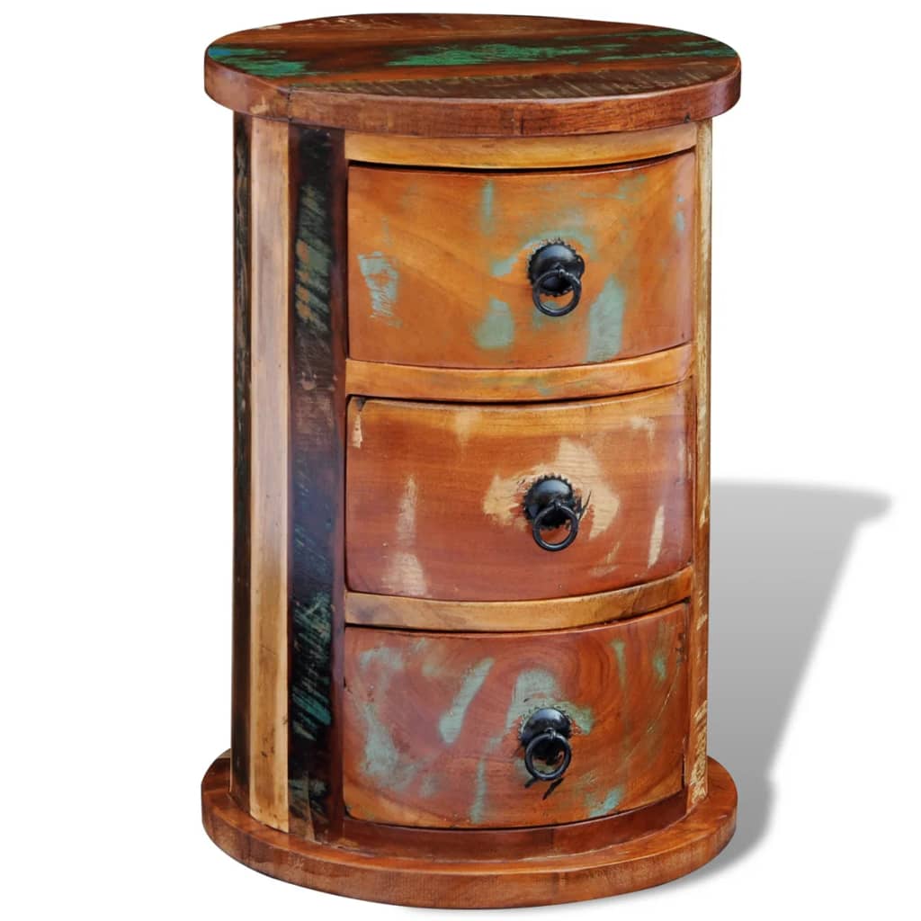 Kast met 3 lades massief gerecycled hout is nu te koop bij PeponiXL, paradijselijk wonen!