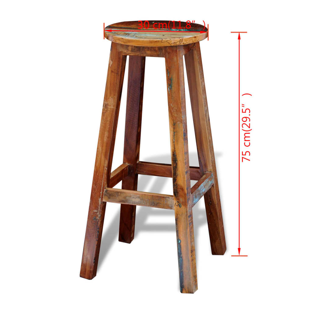 Barkruk massief gerecycled hout is nu te koop bij PeponiXL, paradijselijk wonen!