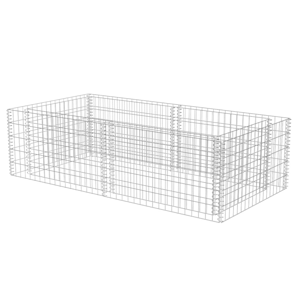 Gabion plantenbak 180x90x50 cm gegalvaniseerd staal is nu te koop bij PeponiXL, paradijselijk wonen!