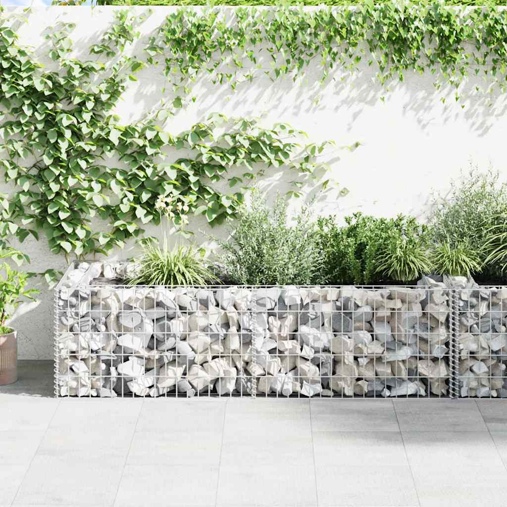Gabion plantenbak 180x90x50 cm gegalvaniseerd staal is nu te koop bij PeponiXL, paradijselijk wonen!