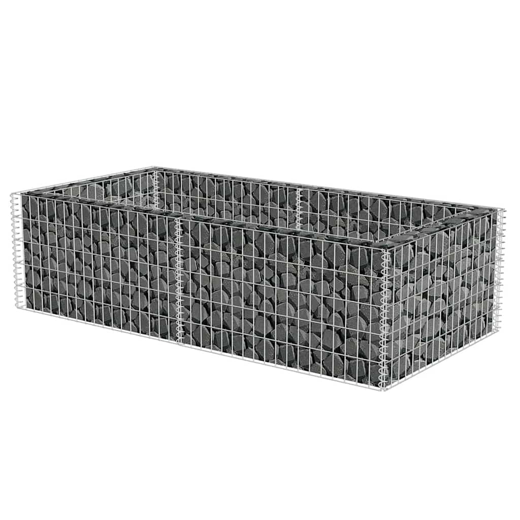 Gabion plantenbak 180x90x50 cm gegalvaniseerd staal is nu te koop bij PeponiXL, paradijselijk wonen!