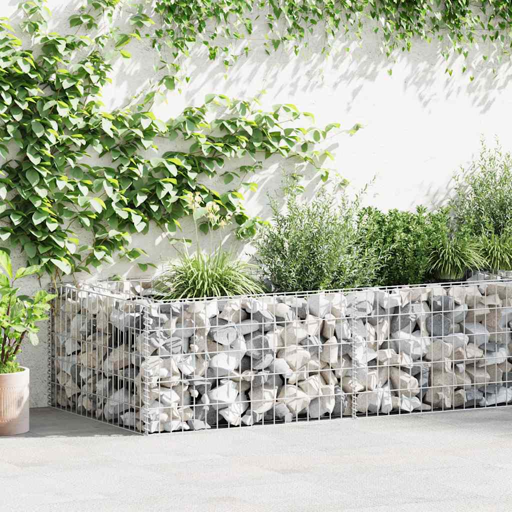 Gabion plantenbak 180x90x50 cm gegalvaniseerd staal is nu te koop bij PeponiXL, paradijselijk wonen!