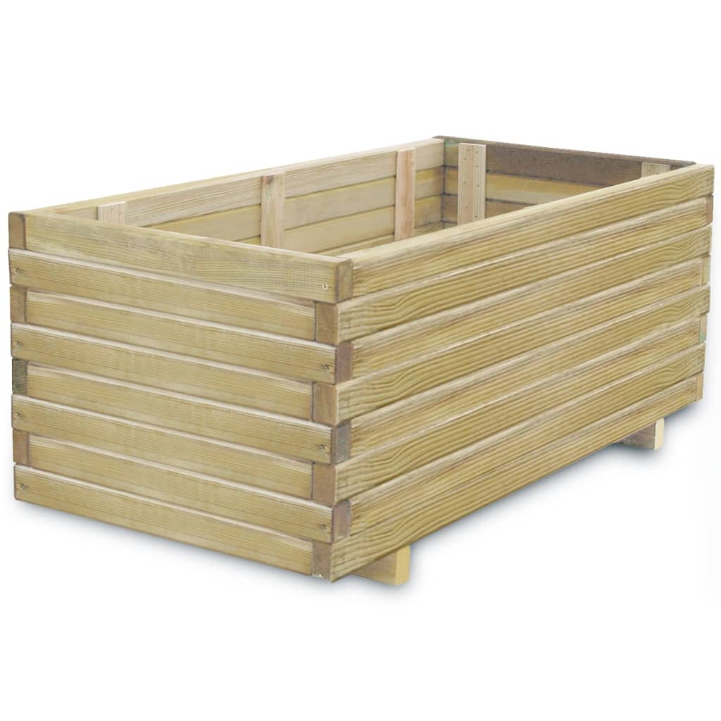 Plantenbak verhoogd rechthoekig 100x50x40 cm hout is nu te koop bij PeponiXL, paradijselijk wonen!