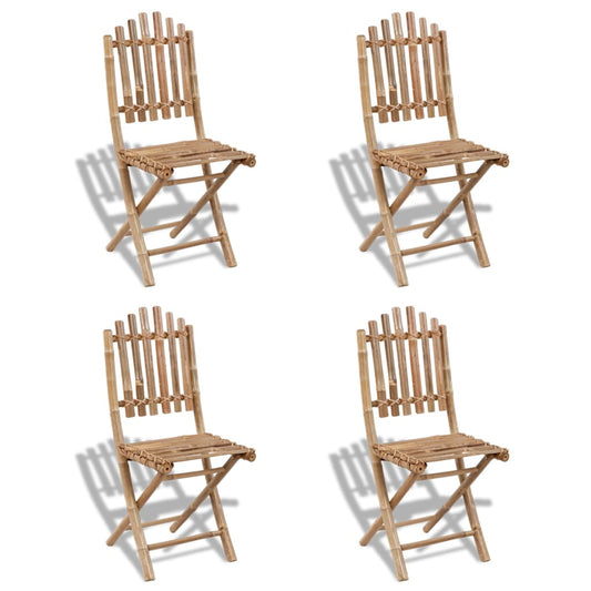 Tuinstoelen inklapbaar 4 st bamboe is nu te koop bij PeponiXL, paradijselijk wonen!