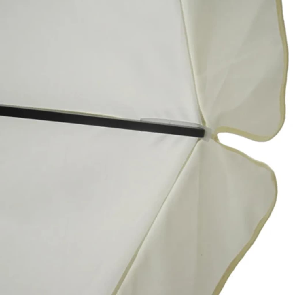 Parasol met draagbare voet aluminium (wit) is nu te koop bij PeponiXL, paradijselijk wonen!