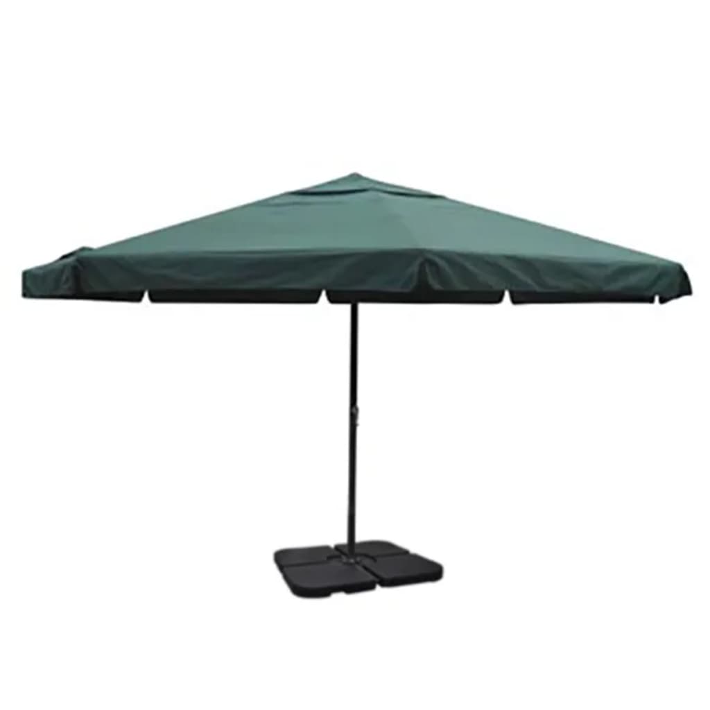 Parasol met draagbare voet aluminium (groen) is nu te koop bij PeponiXL, paradijselijk wonen!