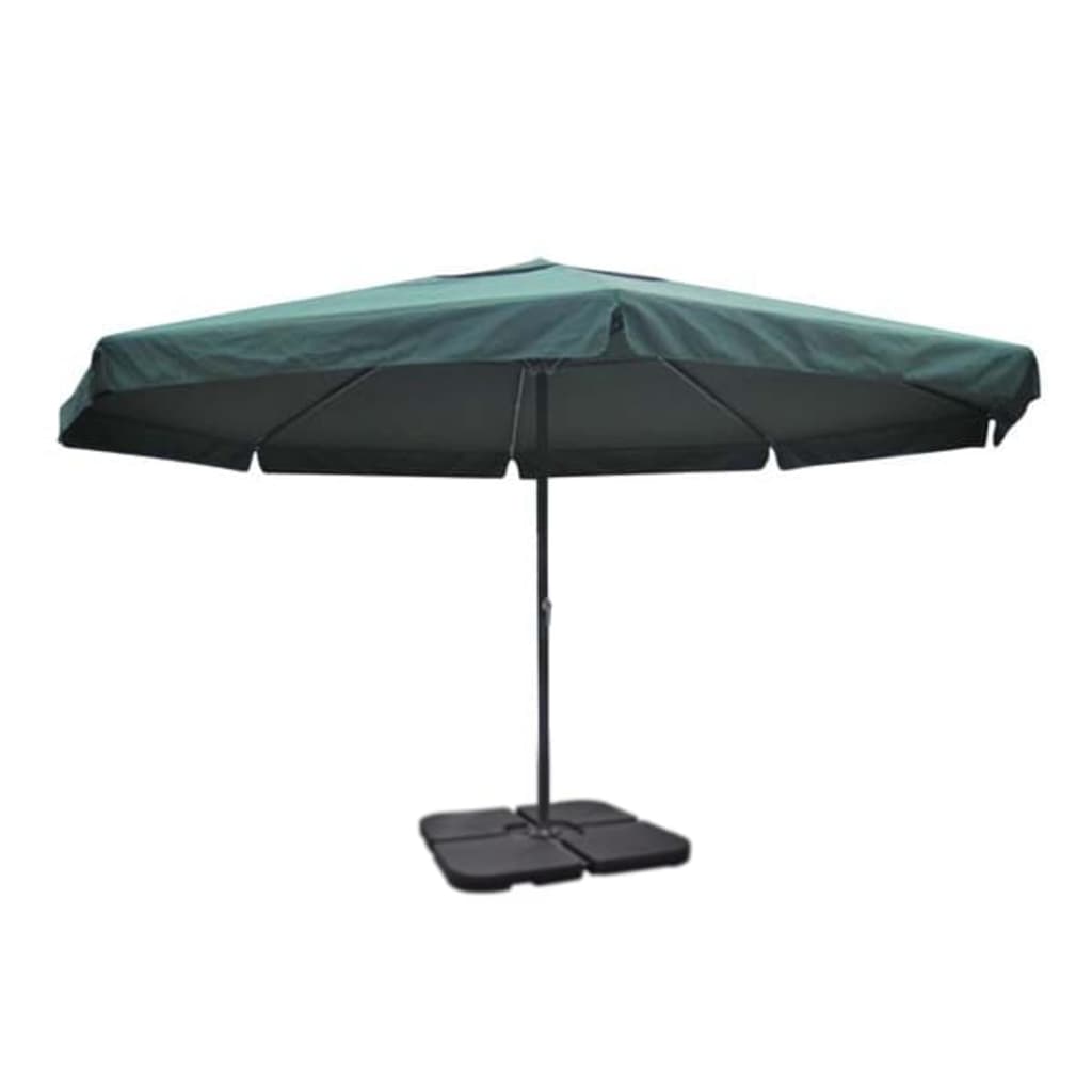 Parasol met draagbare voet aluminium (groen) is nu te koop bij PeponiXL, paradijselijk wonen!